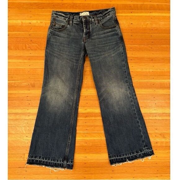 Free People Jacob Flared Crop blue Jeans - Picture 1 of 6